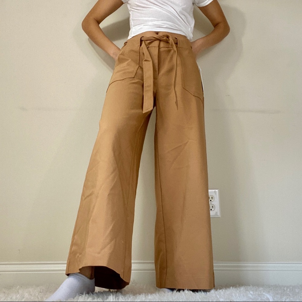 Brown Calvin Klein Paperbag Pants